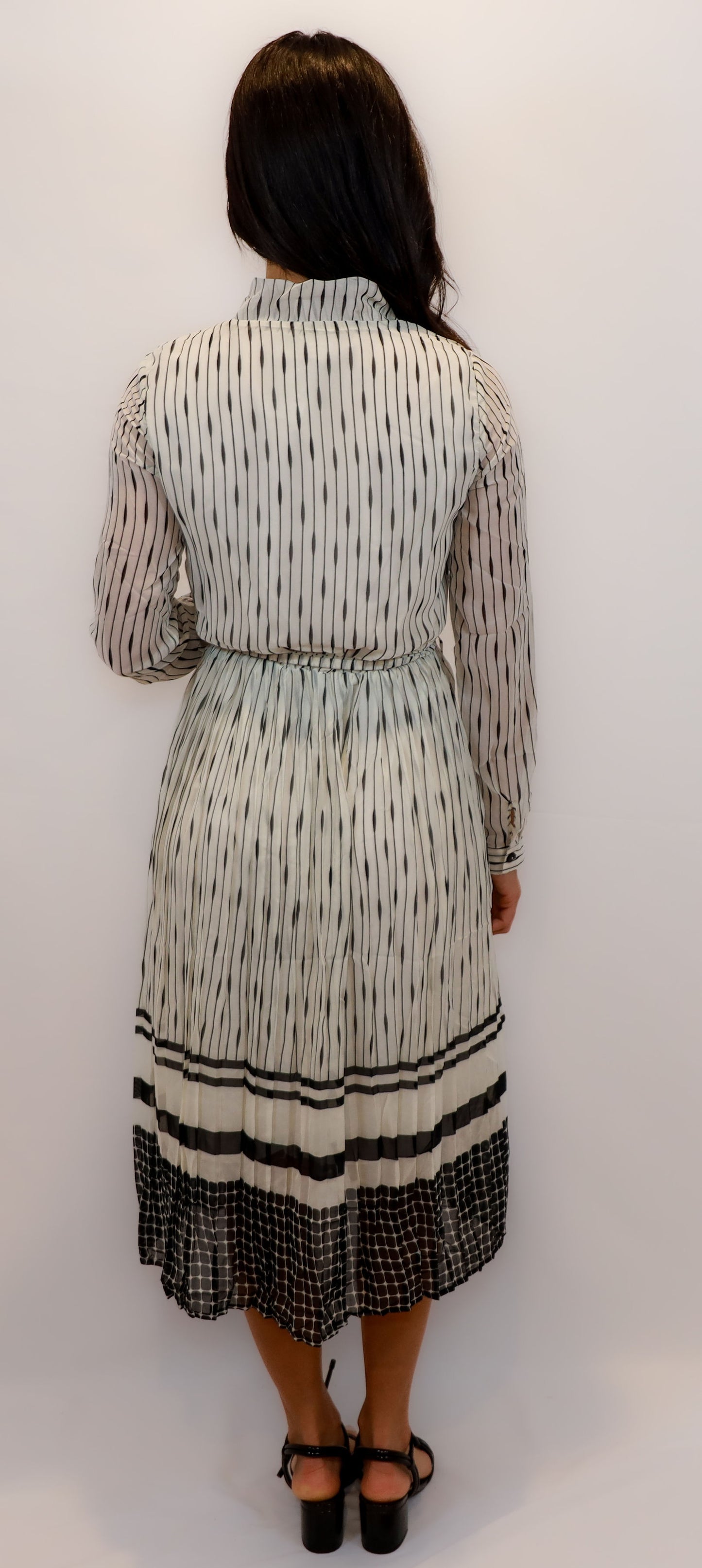 White and Black Dress