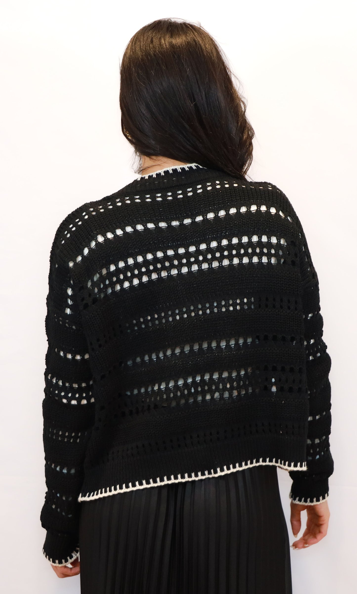 Timeless Crochet Open-Front Cardigan