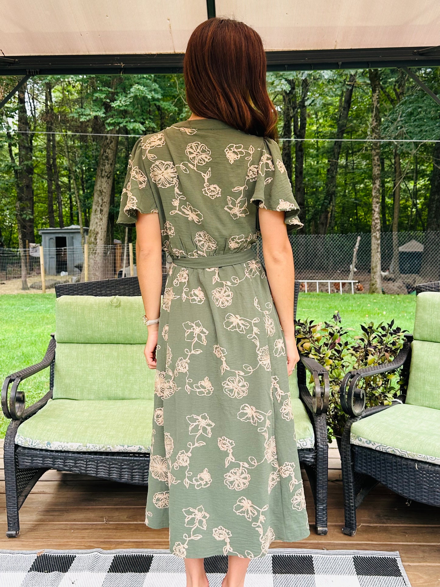 Whispering Earth Embroidered Maxi Dress