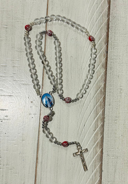 Rosario clear beads