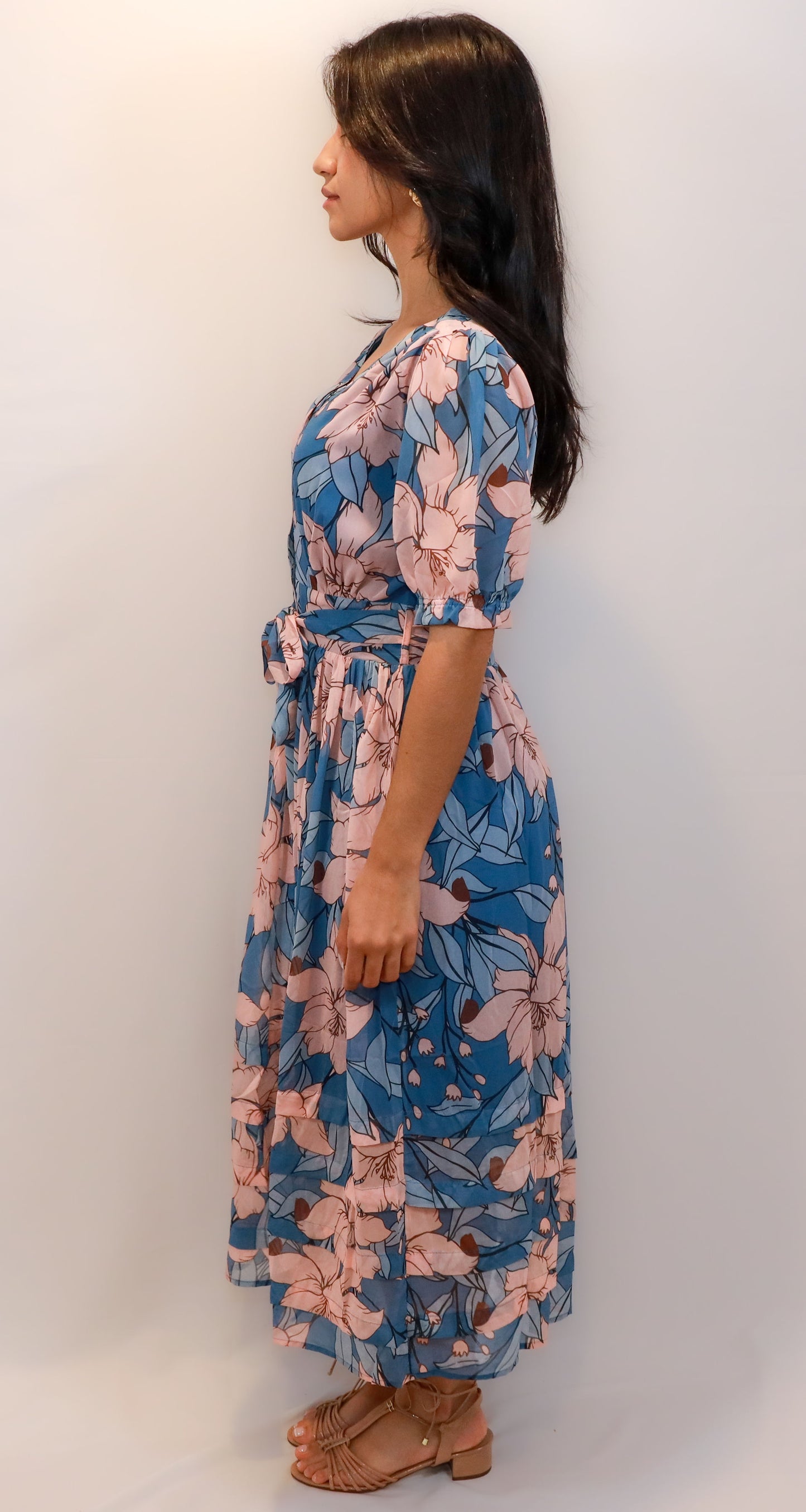 Blossoming Elegance Midi Dress