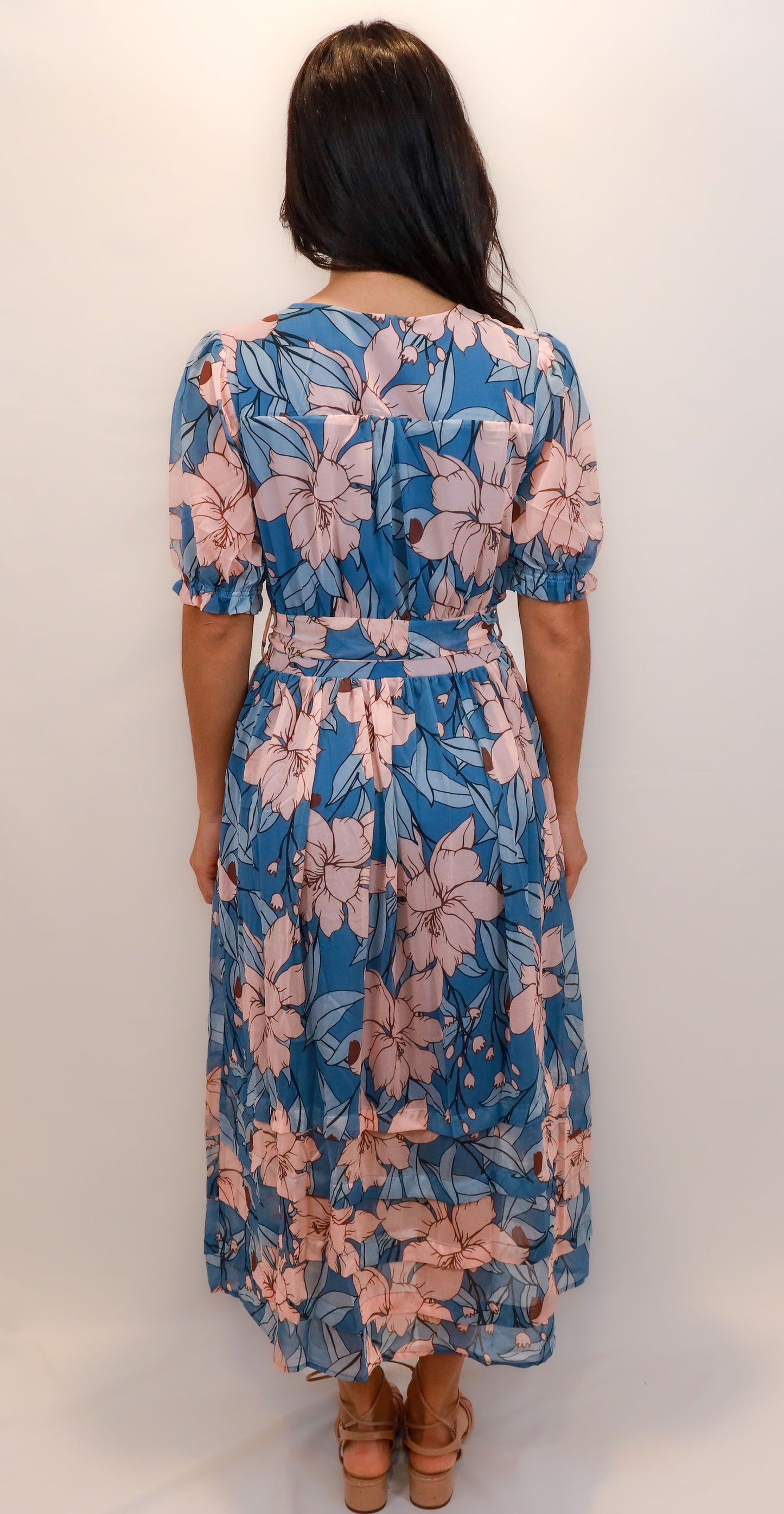 Blossoming Elegance Midi Dress