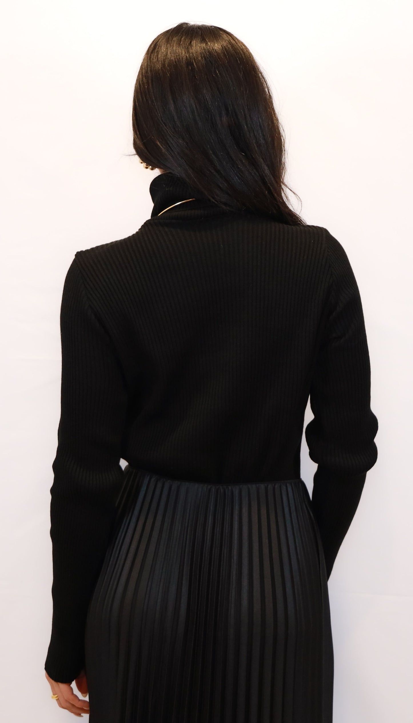 Classic Black Turtleneck Top