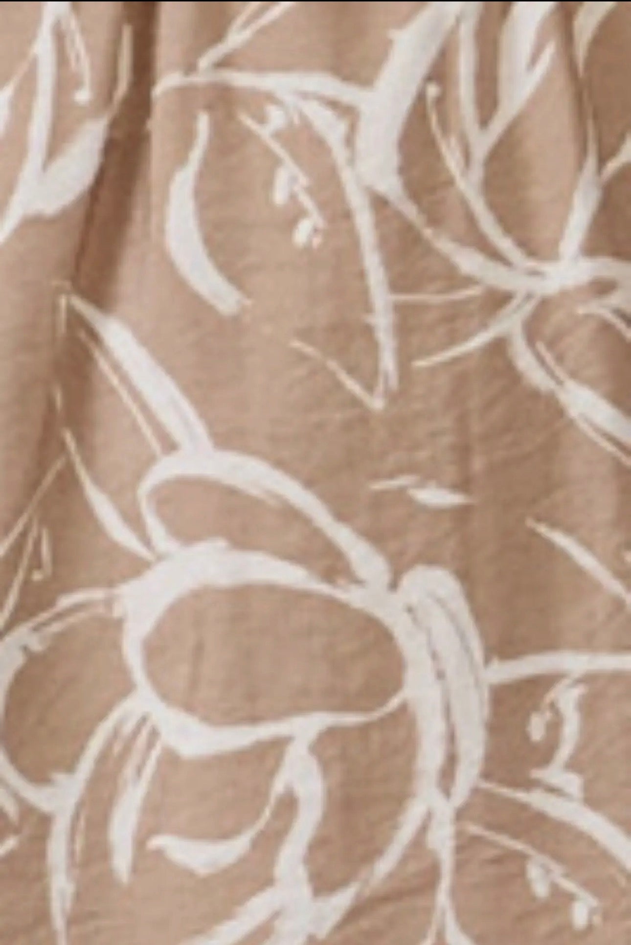 Round Neck Line Balloon Sleeve Midi Dress - Taupe
