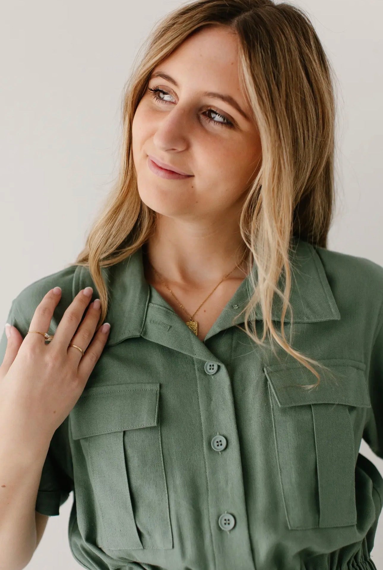 Jo Utility Maxi Dress - Beryl Green