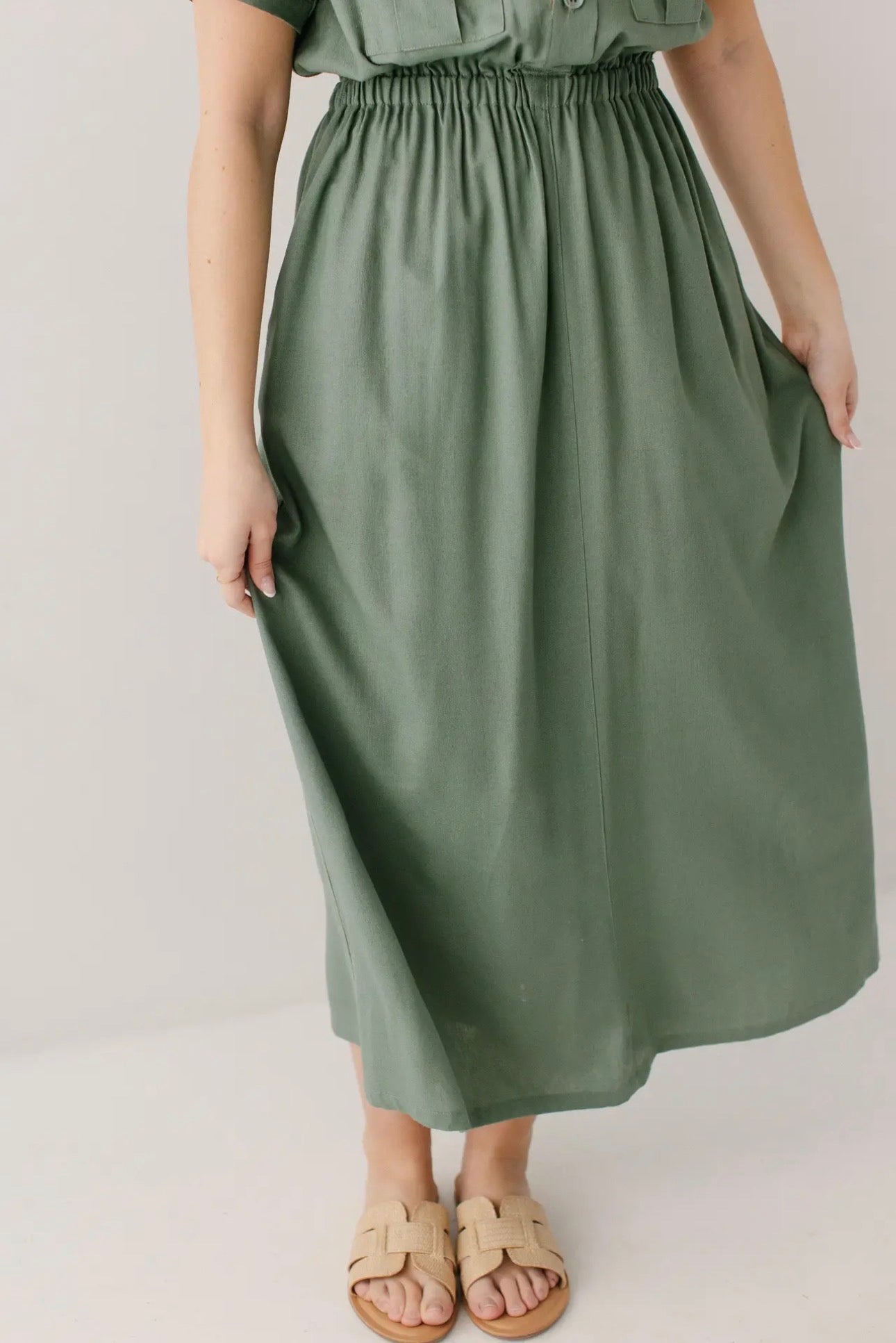 Jo Utility Maxi Dress - Beryl Green