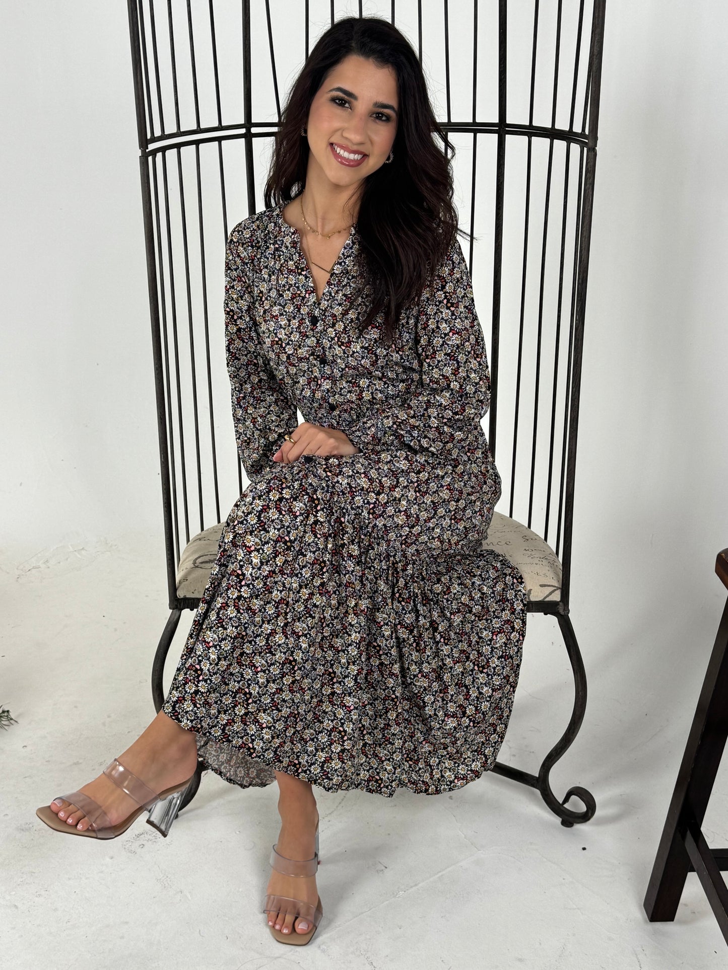 Tiered Midi Dress - available in different color and pattern