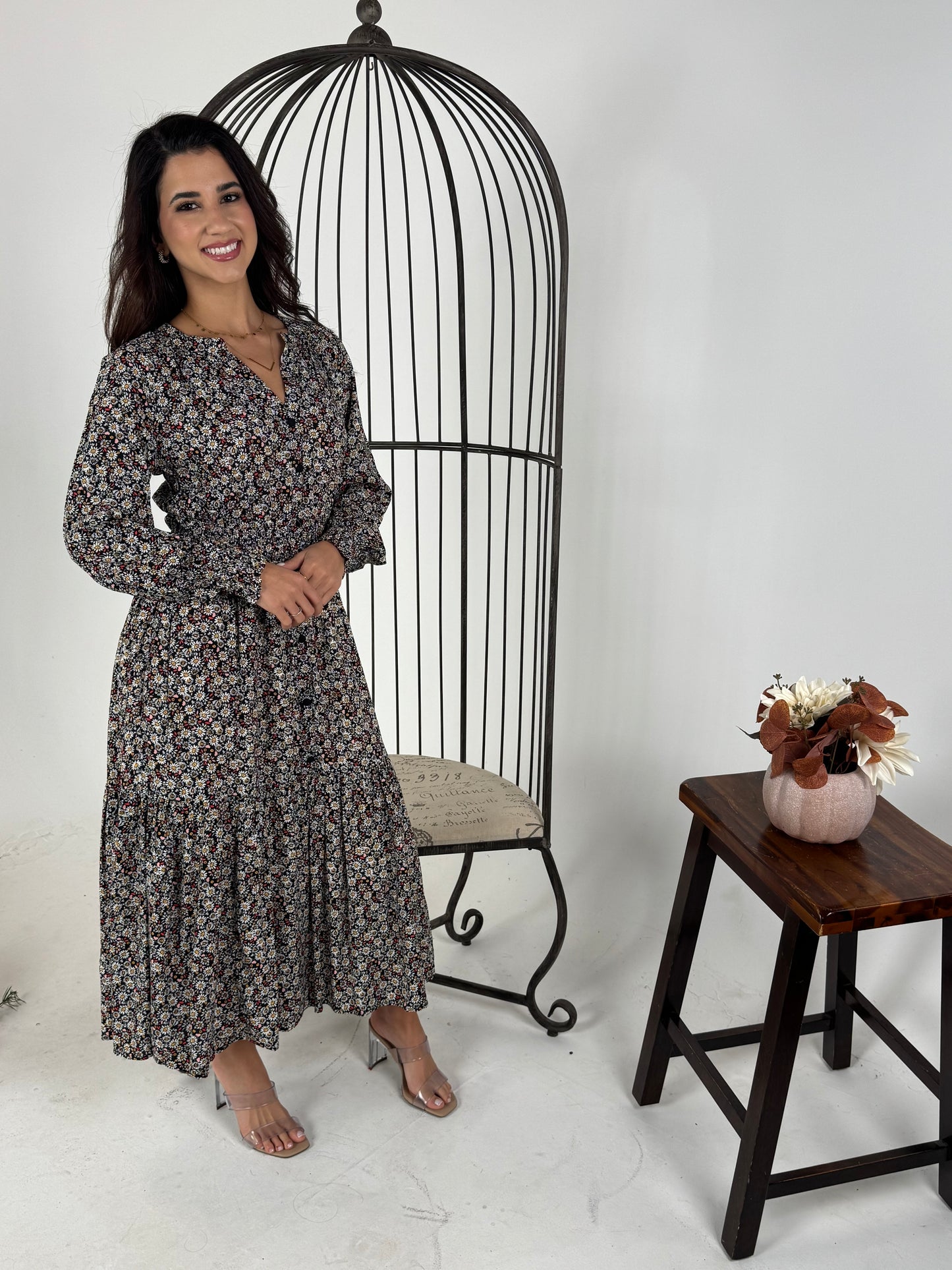 Tiered Midi Dress - available in different color and pattern