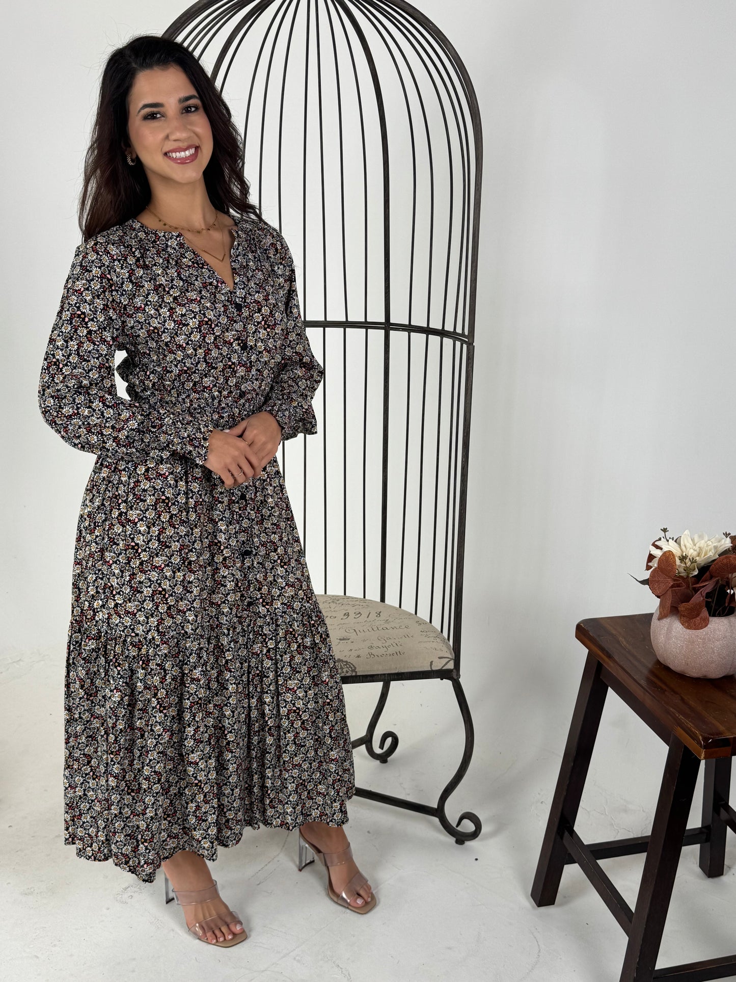 Tiered Midi Dress - available in different color and pattern